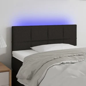 Hoofdbord | Hoofdeinde LED 100x5x78/88 cm stof zwart Hoofdbord | Hoofdeinde LED 100x5x78/88 cm stof zwart