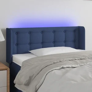 Hoofdbord | Hoofdeinde LED 83x16x78/88 cm stof blauw