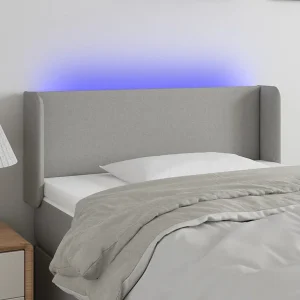 Hoofdbord | Hoofdeinde LED 83x16x78/88 cm stof lichtgrijs Hoofdbord | Hoofdeinde LED 83x16x78/88 cm stof lichtgrijs