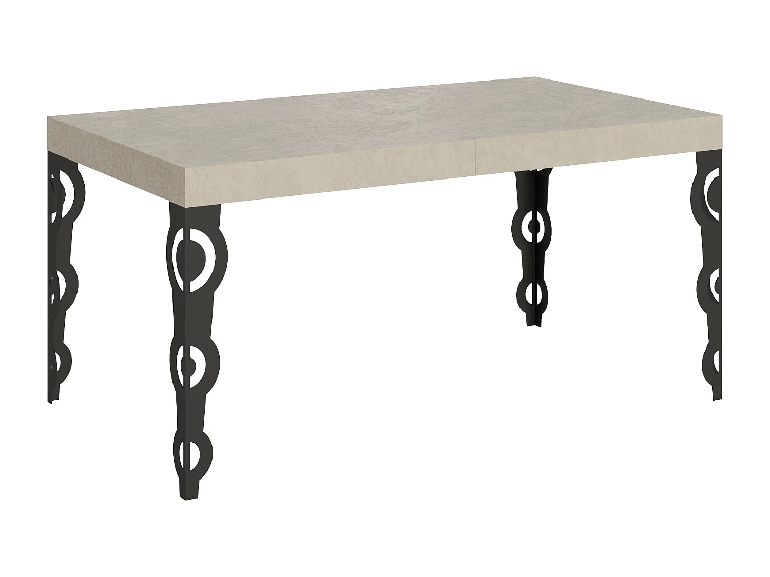 Karamay Premium Kasjmier Uitschuifbare Tafel 160/420x90 cm met Antraciet Poten