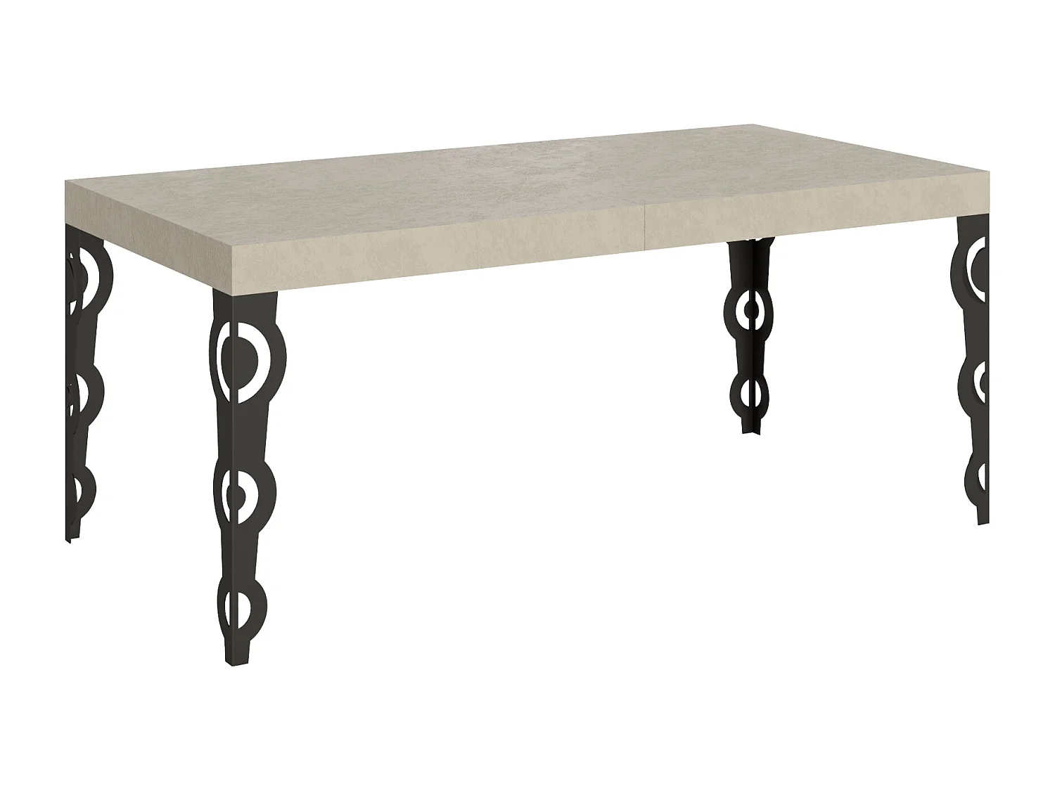 Karamay Premium Kasjmier Uitschuifbare Tafel 200/460x90 cm met Antraciet Poten