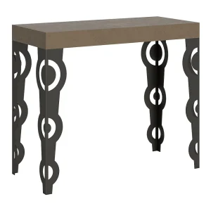 Karamay Small Premium duifgrijs uitschuifbare consoletafel 90×40/196 cm Karamay Small Premium duifgrijs uitschuifbare consoletafel 90×40/196 cm