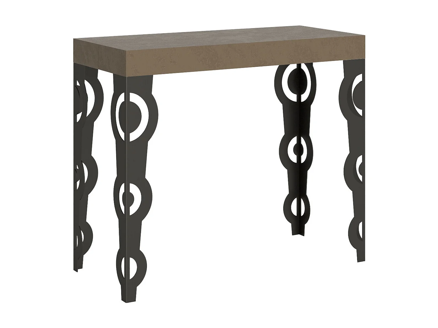 Karamay Small Premium duifgrijs uitschuifbare consoletafel 90x40/196 cm