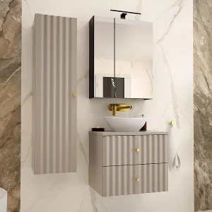 Izae Cachemire 60cm enkele wastafel met sokkel