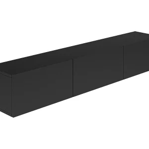 Idao Zwart 3-deurs TV-element voor wandmontage 160 cm Idao Zwart 3-deurs TV-element voor wandmontage 160 cm
