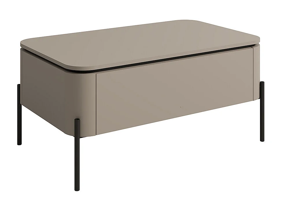 Junon Taupe salontafel met 1 lade