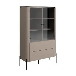 Junon Taupe 2-deurs servieskast met 2 laden Junon Taupe 2-deurs servieskast met 2 laden