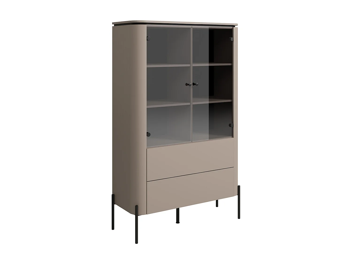 Junon Taupe 2-deurs servieskast met 2 laden