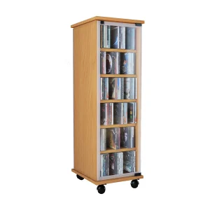 Houten CD DVD Stand Plank Valenza Glas Deur Houten CD DVD Stand Plank Valenza Glas Deur