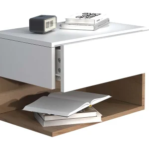 Houten muur hangende nachtkastje Usal XL 45cm Houten muur hangende nachtkastje Usal XL 45cm
