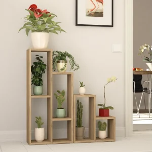 Houten eiken boekenkast "Sule" 3 planken 42x20x89 cm, modern design en melamine afwerking