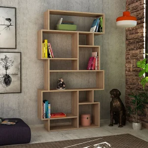 Karmato Boekenkast van Sonoma Eikenhout 96x25x168 cm, 9 planken, modern en robuust design Karmato Boekenkast van Sonoma Eikenhout 96x25x168 cm, 9 planken, modern en robuust design