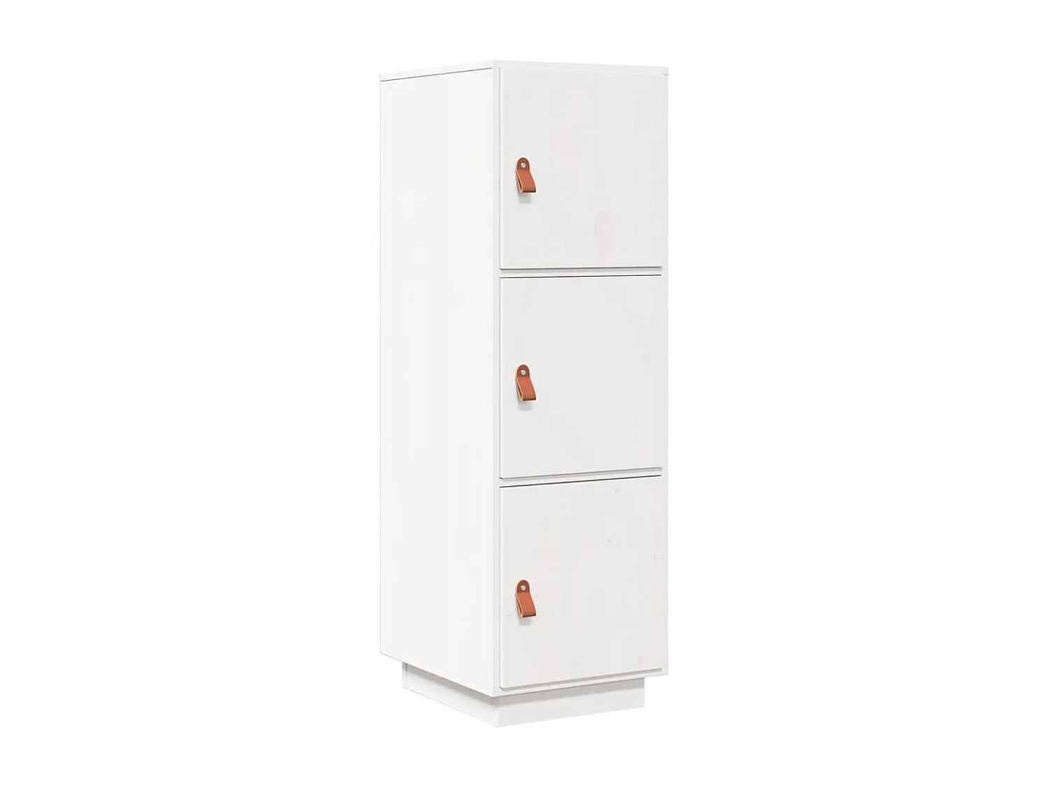 Hoge kast 34x40x108,5 cm massief grenenhout wit