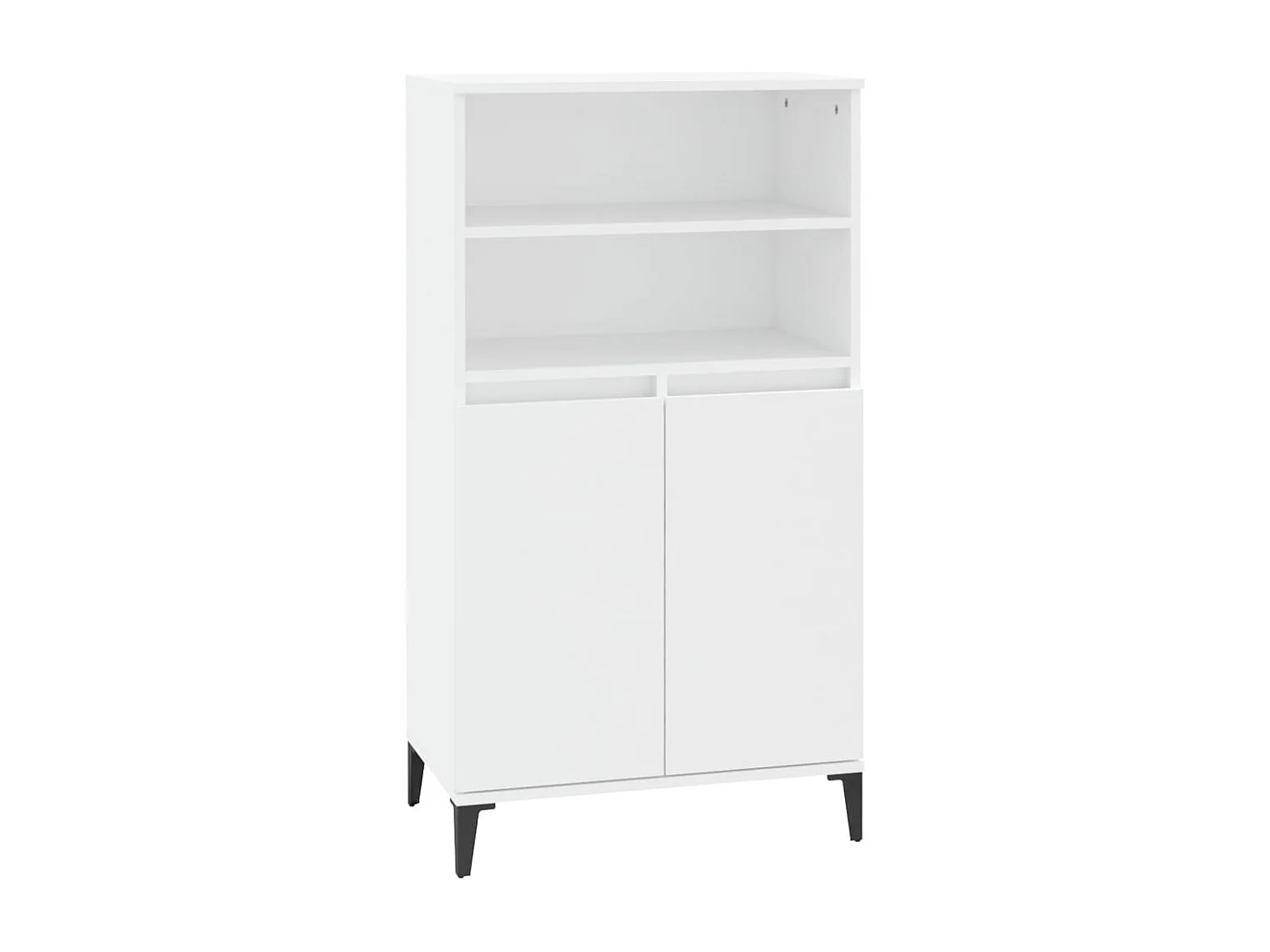 Hoge kast 60x36x110 cm bewerkt hout wit