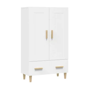 Hoge kast 70x31x115 cm bewerkt hout wit Hoge kast 70x31x115 cm bewerkt hout wit