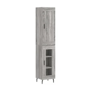Hoge kast 34,5x34x180 cm bewerkt hout grijs sonoma eikenkleurig Hoge kast 34,5x34x180 cm bewerkt hout grijs sonoma eikenkleurig