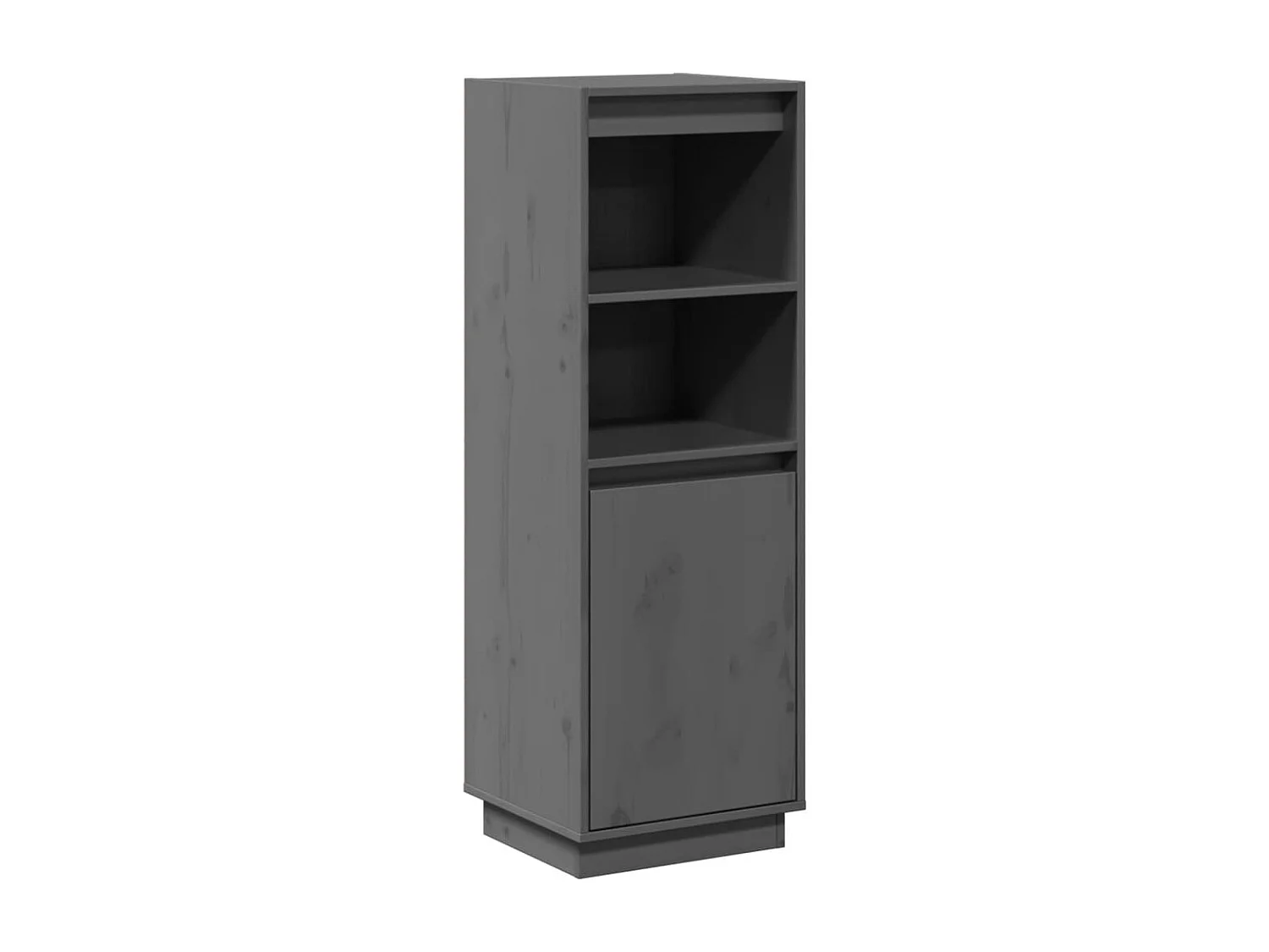 Hoge kast 37x34x110 cm massief grenenhout grijs