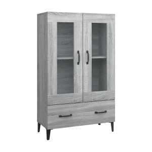 Hoge kast 70x31x115 cm bewerkt hout grijs sonoma eikenkleurig Hoge kast 70x31x115 cm bewerkt hout grijs sonoma eikenkleurig