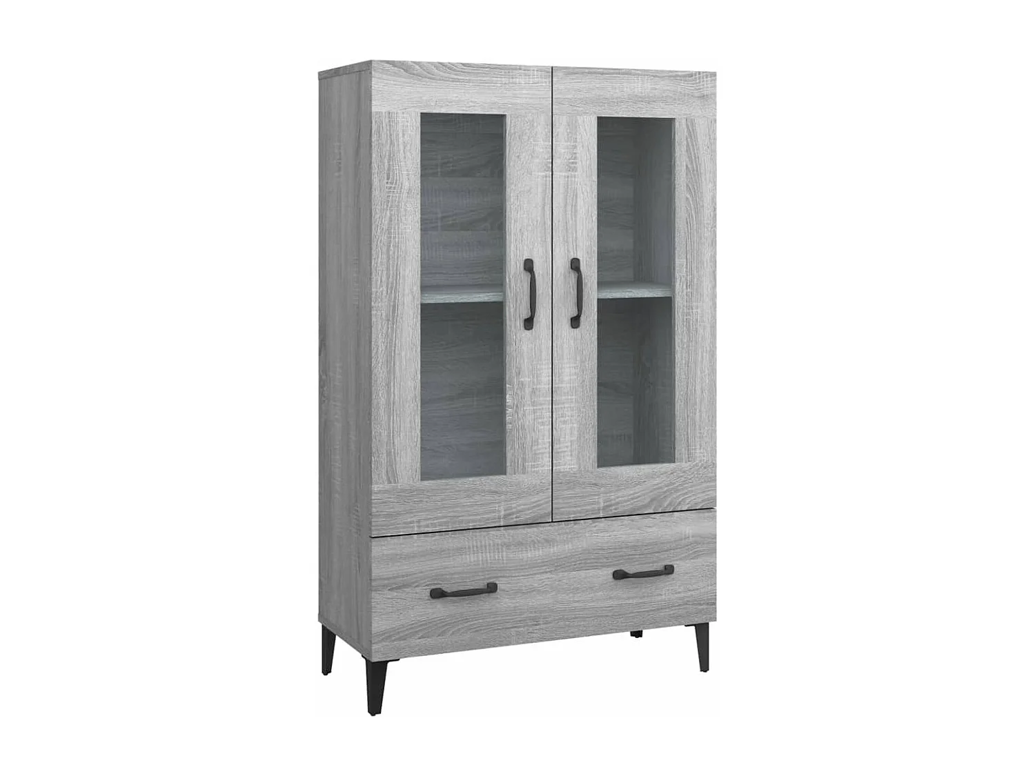Hoge kast 70x31x115 cm bewerkt hout grijs sonoma eikenkleurig
