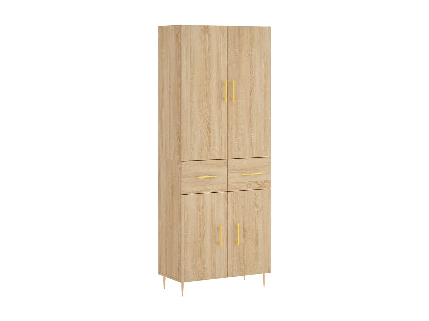 Hoge kast 69,5x34x180 cm bewerkt hout sonoma eikenkleurig