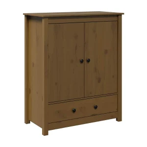 Hoge kast 83×41,5×100 cm massief grenenhout honingbruin Hoge kast 83×41,5×100 cm massief grenenhout honingbruin