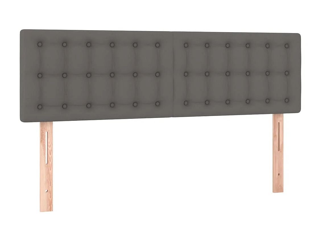 Hoofdborden 144x5x78/88 cm kunstleer grijs