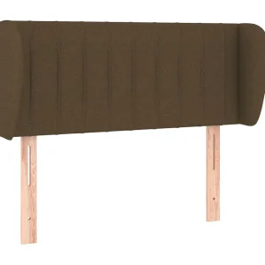 Hoofdbord met randen 93x23x78/88 cm stof donkerbruin Hoofdbord met randen 93x23x78/88 cm stof donkerbruin