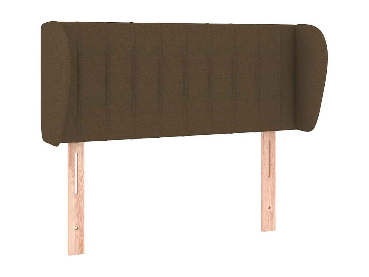 Hoofdbord met randen 93x23x78/88 cm stof donkerbruin