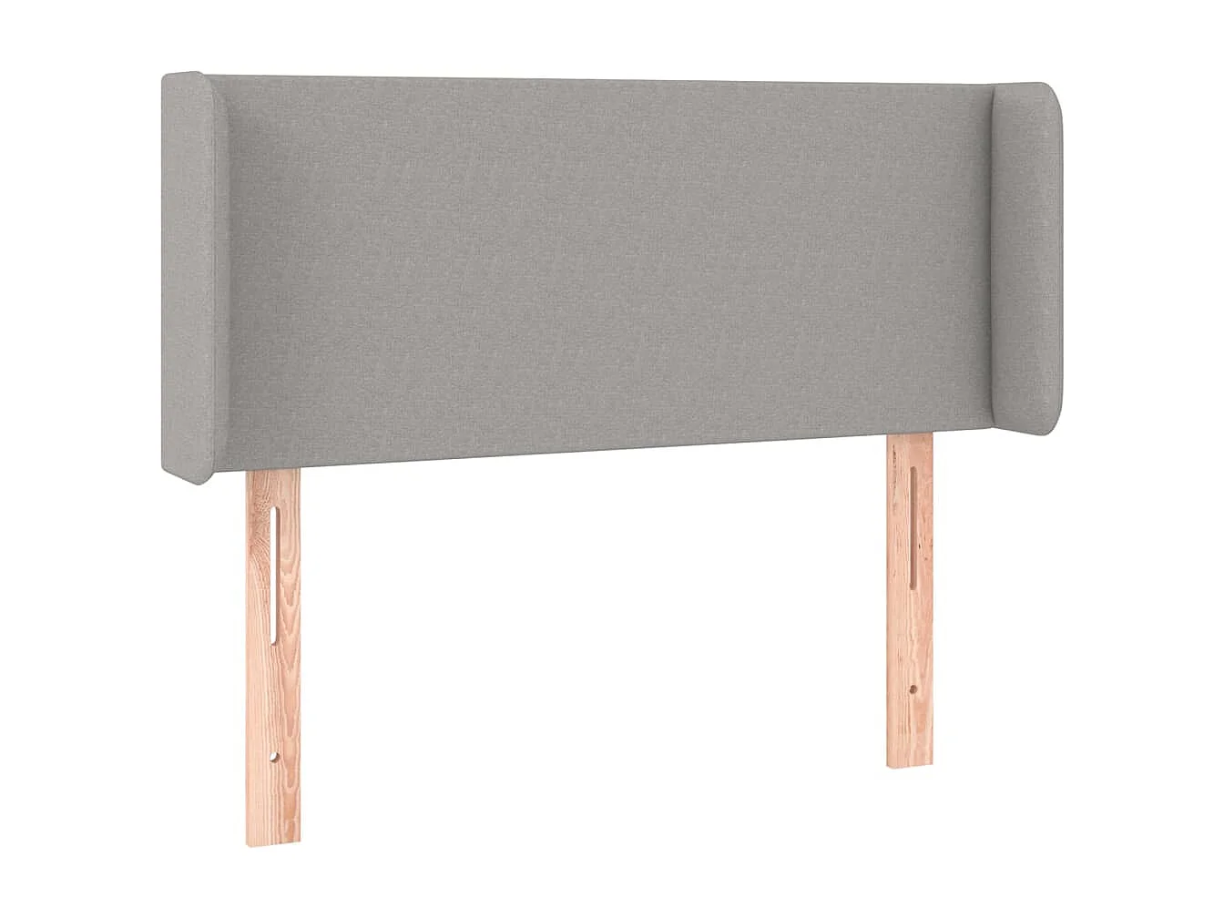 Hoofdbord met randen 83x16x78/88 cm stof lichtgrijs