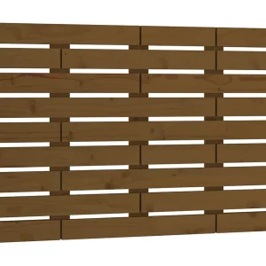 Hoofdbord wandmontage 81x3x63 cm massief grenenhout honingbruin Hoofdbord wandmontage 81x3x63 cm massief grenenhout honingbruin