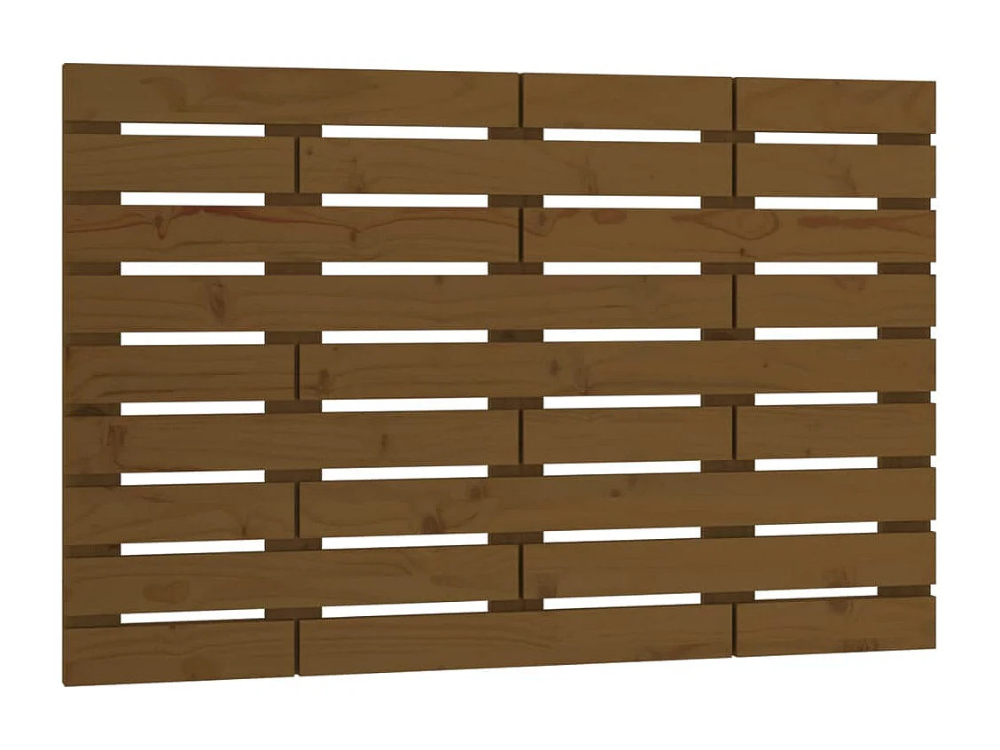 Hoofdbord wandmontage 81x3x63 cm massief grenenhout honingbruin