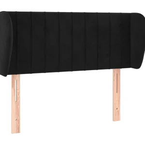Hoofdbord met randen 83x23x78/88 cm fluweel zwart Hoofdbord met randen 83x23x78/88 cm fluweel zwart