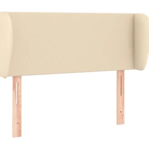 Hoofdbord met randen 103x23x78/88 cm stof crèmekleurig Hoofdbord met randen 103x23x78/88 cm stof crèmekleurig