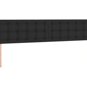 Hoofdborden 200x5x78/88 cm kunstleer zwart