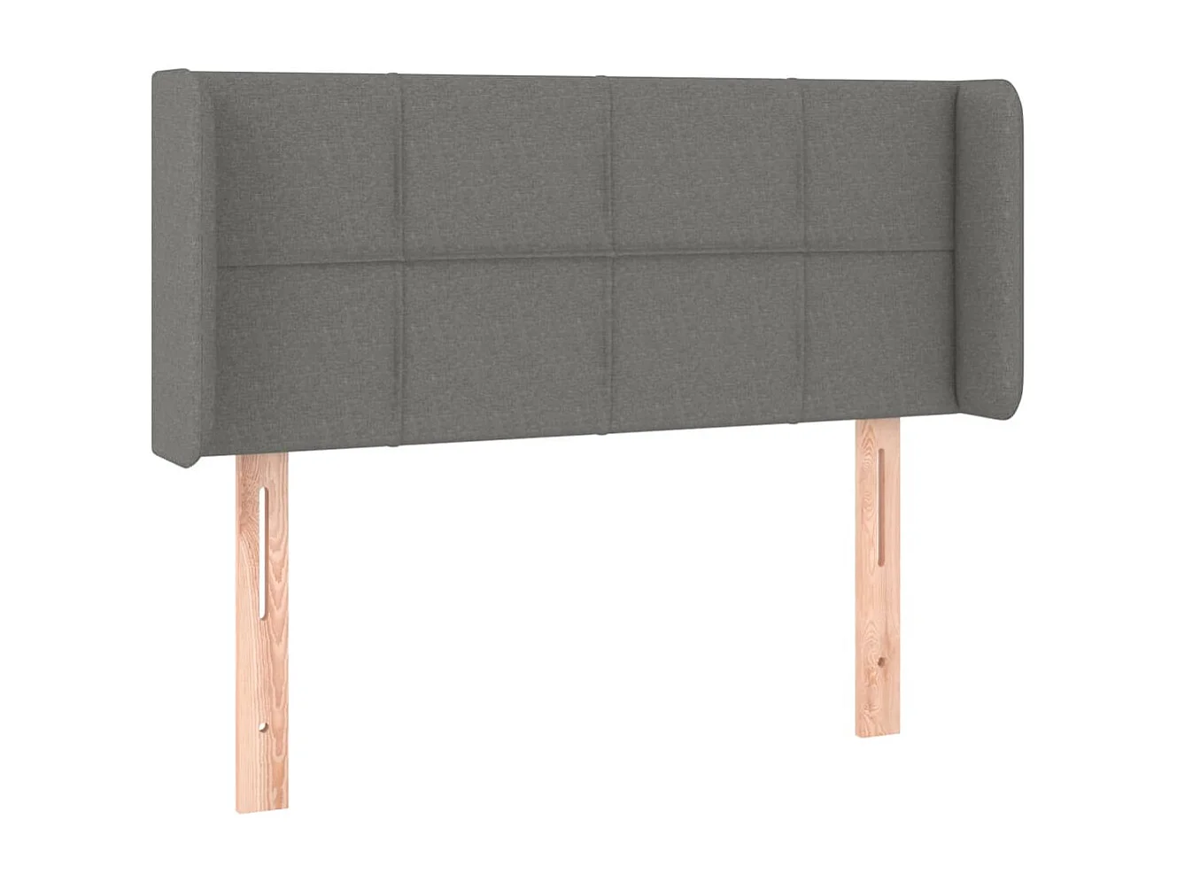 Hoofdbord met randen 93x16x78/88 cm stof donkergrijs