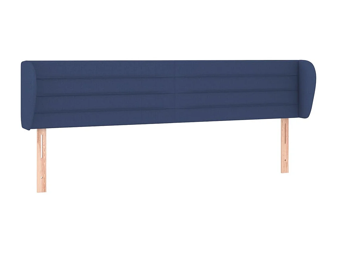 Hoofdbord met randen 203x23x78/88 cm stof blauw