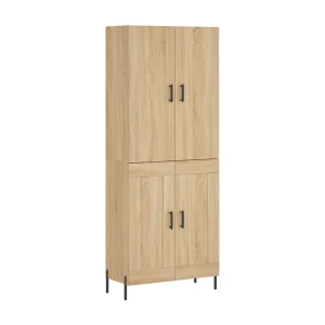 Hoge kast 69,5x34x180 cm bewerkt hout sonoma eikenkleurig Hoge kast 69,5x34x180 cm bewerkt hout sonoma eikenkleurig