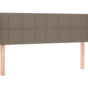 Hoofdbord met randen 147x16x78/88 cm stof taupe Hoofdbord met randen 147x16x78/88 cm stof taupe