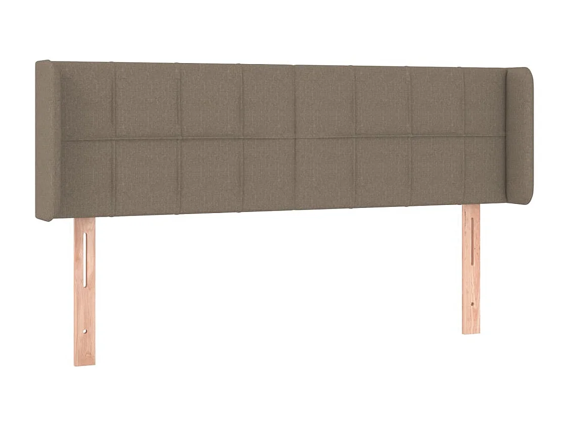 Hoofdbord met randen 147x16x78/88 cm stof taupe
