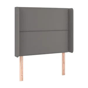 Hoofdbord met randen 103x16x118/128 cm kunstleer grijs Hoofdbord met randen 103x16x118/128 cm kunstleer grijs