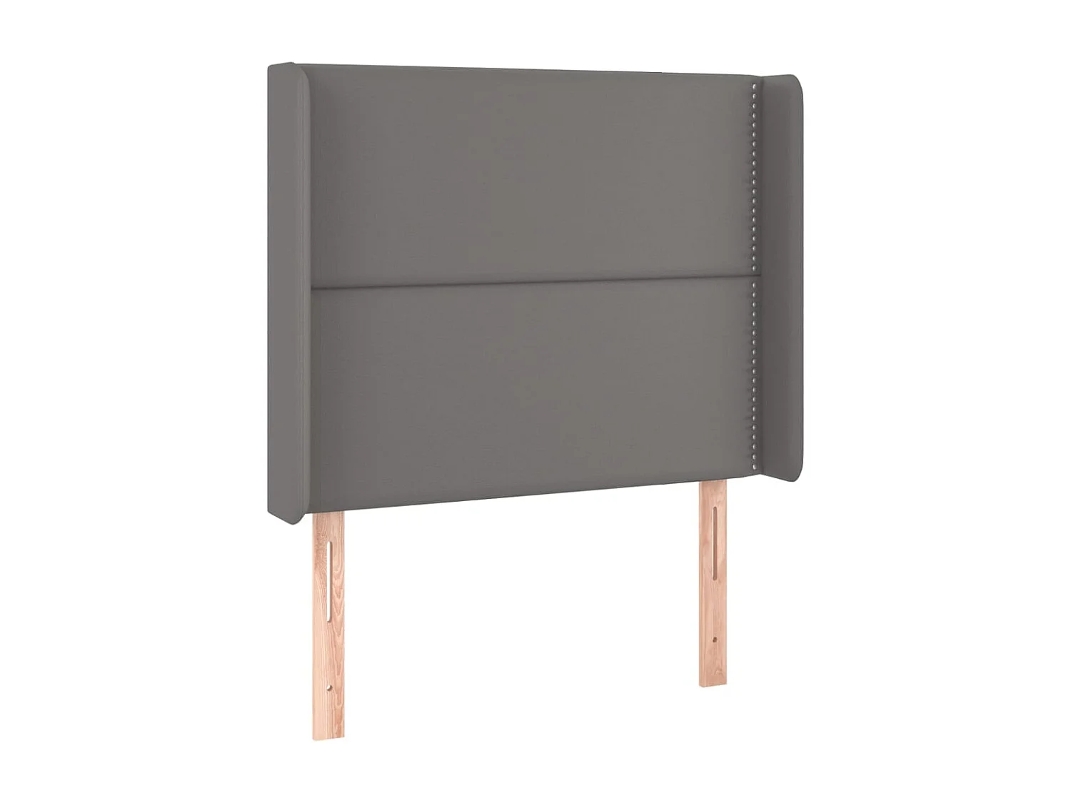 Hoofdbord met randen 103x16x118/128 cm kunstleer grijs