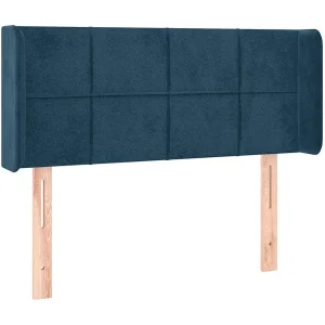 Hoofdbord met randen 93x16x78/88 cm fluweel donkerblauw Hoofdbord met randen 93x16x78/88 cm fluweel donkerblauw