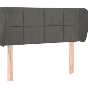Hoofdbord met randen 103x23x78/88 cm fluweel donkergrijs Hoofdbord met randen 103x23x78/88 cm fluweel donkergrijs
