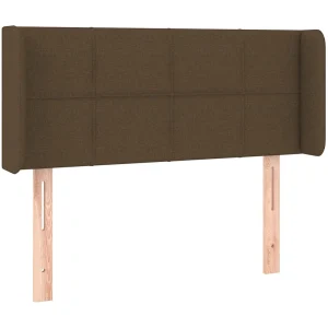 Hoofdbord met randen 93x16x78/88 cm stof donkerbruin Hoofdbord met randen 93x16x78/88 cm stof donkerbruin