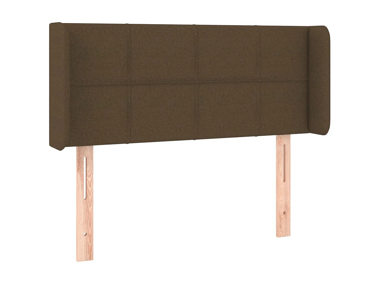 Hoofdbord met randen 93x16x78/88 cm stof donkerbruin