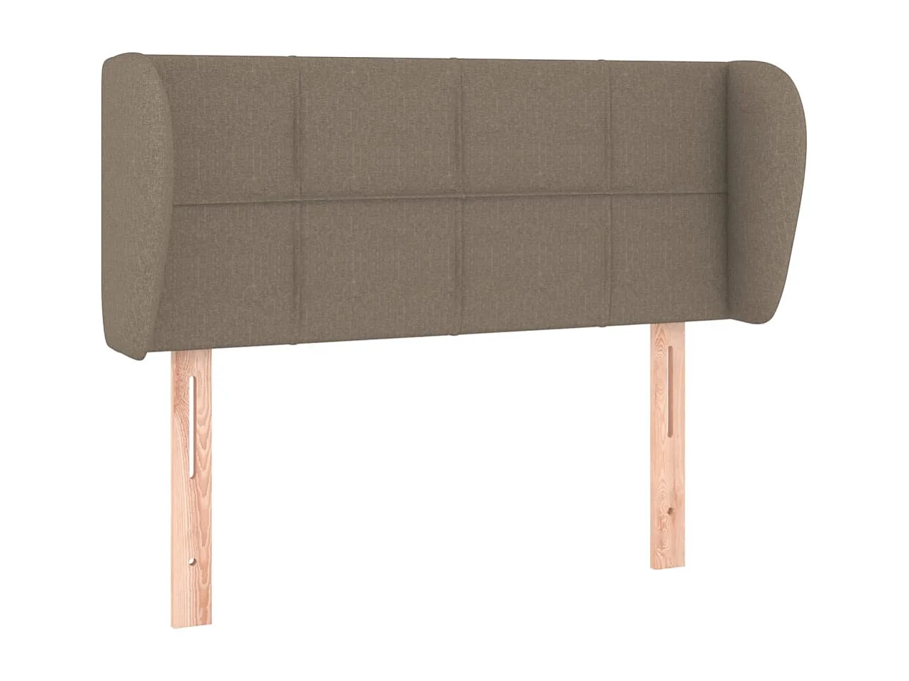 Hoofdbord met randen 93x23x78/88 cm stof taupe