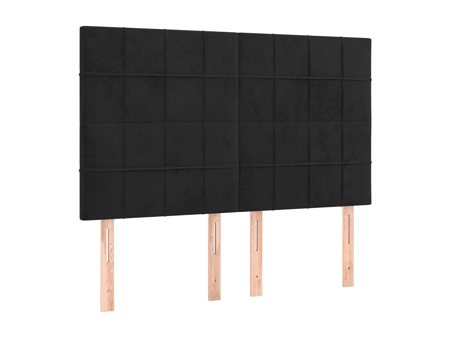 Hoofdbord zwart 144x5x118/128 cm fluweel