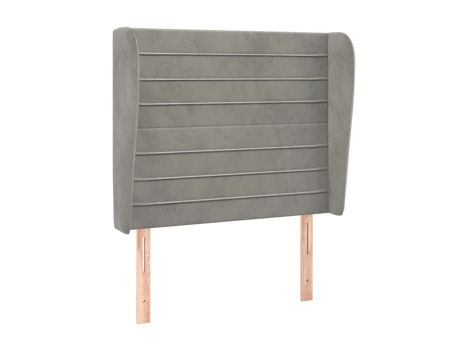 Hoofdbord met randen 103x23x118/128 cm fluweel lichtgrijs