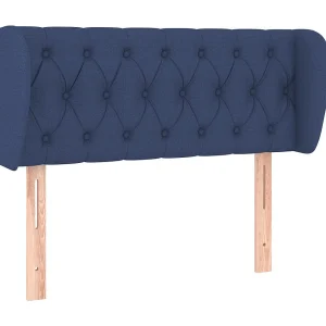 Hoofdbord met randen 93x23x78/88 cm stof blauw Hoofdbord met randen 93x23x78/88 cm stof blauw