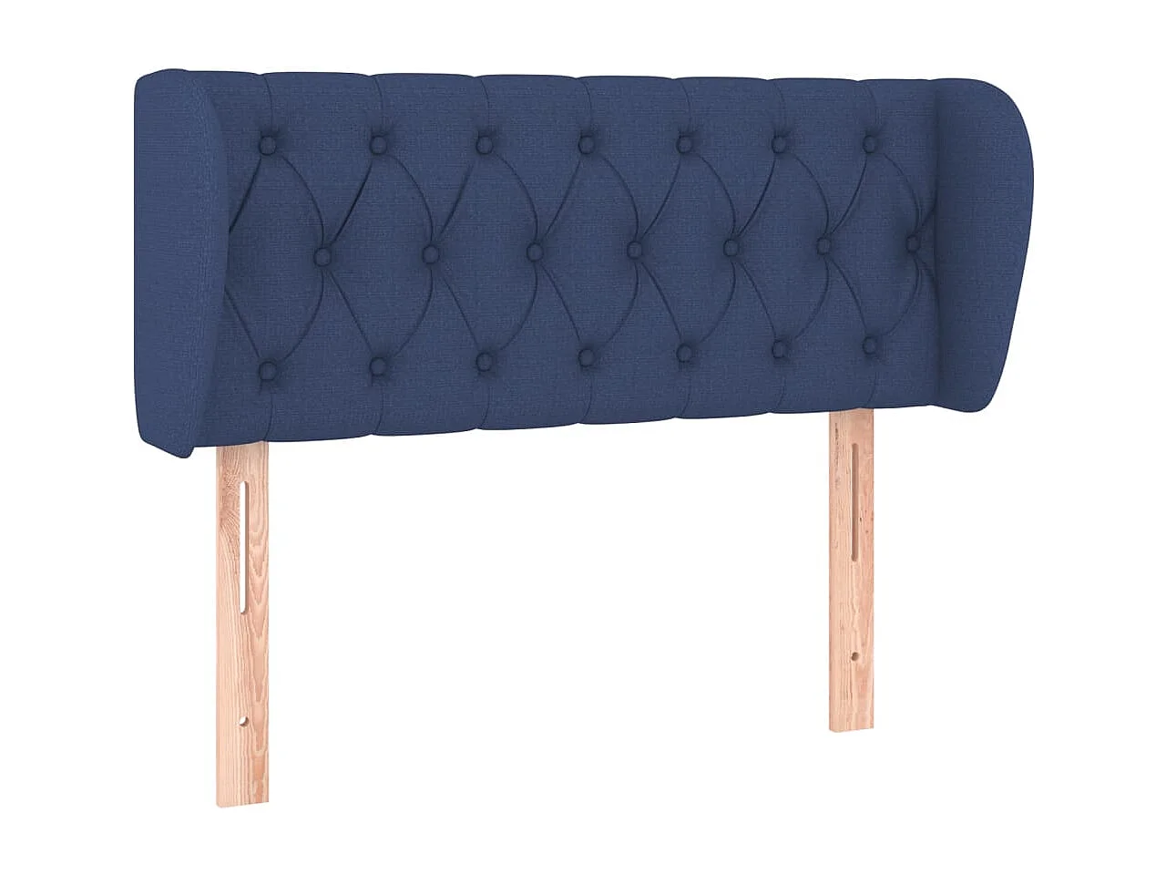 Hoofdbord met randen 93x23x78/88 cm stof blauw